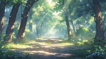 Anime Forest Scenery Wallpaper #Music #IndieArtist #Chicago