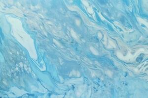 a close up of a blue and white marbled surface with a black border. generative ai. photo