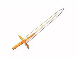 allí es un dibujo de un espada con un largo cuchilla. generativo ai. foto