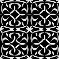 a black and white tile with a design of a flower. generative ai. photo