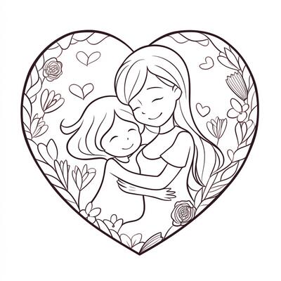 Mothers Day Coloring Stock Photos, Images and Backgrounds for Free Download