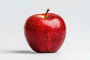 manzana, rojo manzana aislado en el antecedentes. generativo ai foto