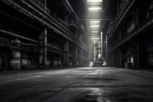 Metal industy factory indoor ,Generative AI . photo