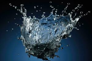 Ai. Splash - Fresh Drop In Water. Generative AI. photo