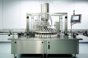 Pharmaceutical Optical Ampoule Vial Inspection Machine ,Generative AI. photo