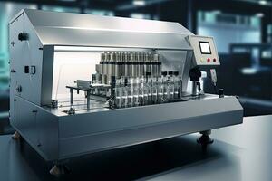 Pharmaceutical Optical Ampoule Vial Inspection Machine ,Generative AI. photo