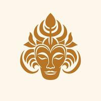 Abstract Ancient Human Portrait - Capturing the Essence of Time and History in Art vector