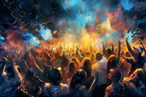 This party's on fire , Generative AI. photo
