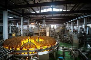 bebidas producción planta en China , generativo ai . foto