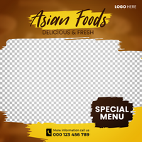 PSD delicious burger and food menu social media banner template