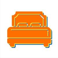 Hotel Bed Vector Icon