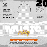 Musik- Party Flyer Sozial Medien Post Netz Banner Prämie psd