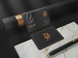 Elegant horizontal business card for branding identity mockup psd