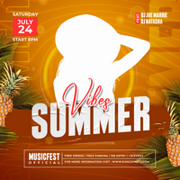 Summer vibes dj party flyer social media post web banner Premium PSD