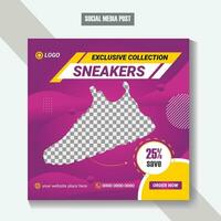 colección exclusiva, zapatos de hombre, zapatos de moda, diseño de publicaciones en redes sociales vector