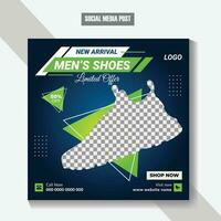 Exclusive collection, men shoes, fashion shoes, social media post design vector