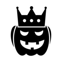 pumpkin king character icon,halloween party,isolated white background. vector