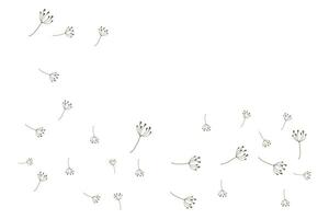 Dandelion Flower Logo Design Simple Vector Minimalist Symbol Template