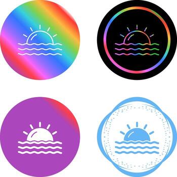 icono de vector de puesta de sol