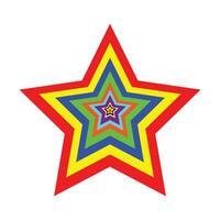 A star with a colorful design on it vector