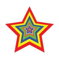 A star with a colorful design on it vector