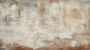 Old red brick wall background, abstract texture pattern backdrop, Generative AI illustration photo