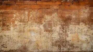 Old red brick wall background, abstract texture pattern backdrop, Generative AI illustration photo