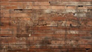 Old red brick wall background, abstract texture pattern backdrop, Generative AI illustration photo