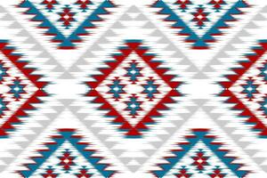 Ethnic ikat seamless pattern in tribal. American, Mexican style. Aztec geometric ornament print. vector