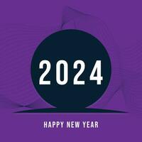 2024 number for Happy New Year vector
