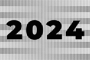 2024 number for Happy New Year vector