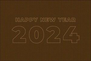 2024 number for Happy New Year vector