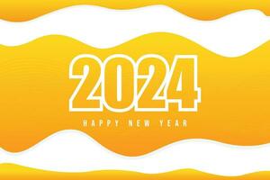 2024 number for Happy New Year vector