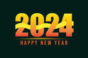 2024 number for Happy New Year vector