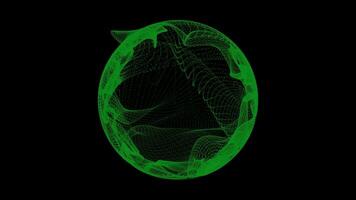 ljud Vinka cirkel design grön rörelse stock antal fot video