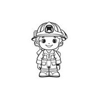 Firewoman Vector Illustration