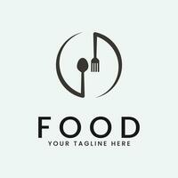 restaurante comida logo vector ilustración diseño