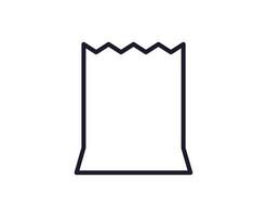 Shopping line icon on white background vector