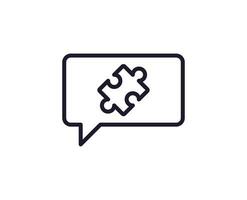 Speech bubble line icon on white background vector