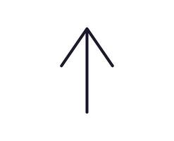 flecha línea icono en blanco antecedentes vector