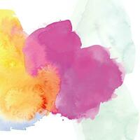 Soft watercolor splash stain background vector