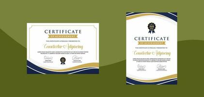 sencillo moderno certificado modelo para negocio corporativo en línea educación seminario web vector