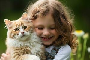 Capture of People Hugging lovely pets photo