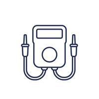 multitester or multimeter line icon vector