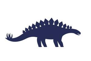 dinosaurio, estegosaurio en blanco, vector