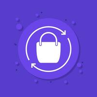 Return policy vector icon for web