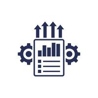 increase productivity icon on white vector