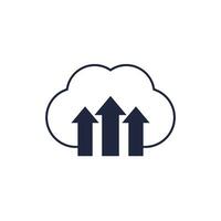 upload to web vector icon with cloud