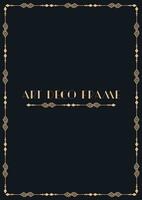 Art deco border and frames. Modern geometric gold frames, decorative line border and geometric golden label frame. vector