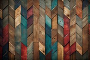 Design of vintage wood background, Generative AI. photo